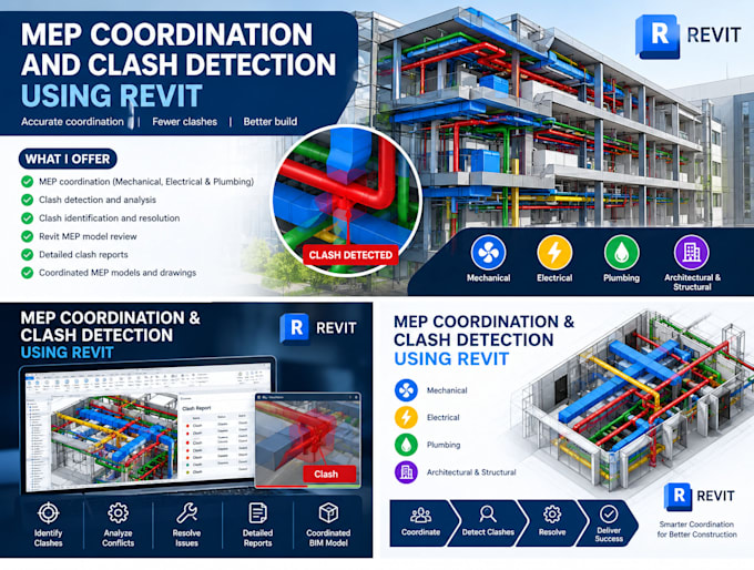 do mep coordination and clash detection using revit