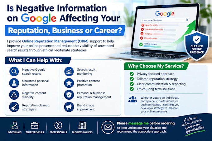 remove or suppress negative personal information from google search results