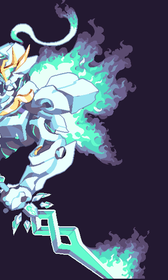 pixelart splashart para portadas, pantallas de carga o anuncios