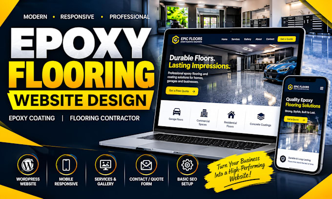 design epoxy flooring, epoxy coating and flooring contractor website