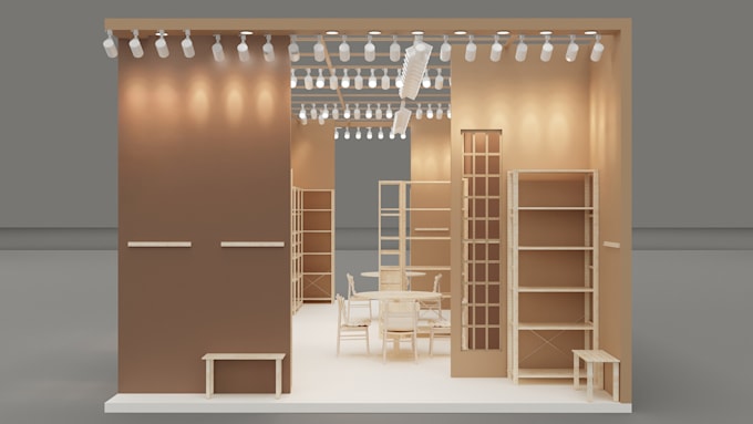 design retail store interior layout 3d visualization showroom shop, coffee shop