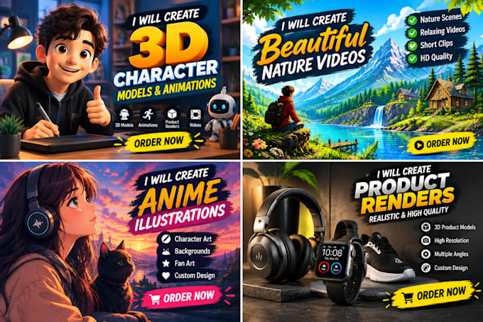 do cartoon thumbnail for youtube channel