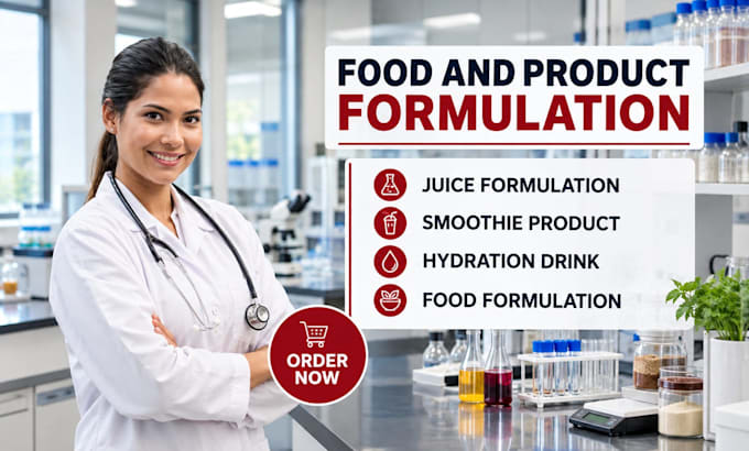 develop food, beverage and product formulations for brands