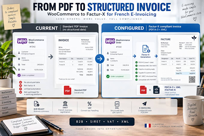 setup woocommerce factur x e invoicing for french stores and technical setup
