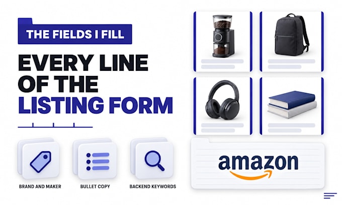 do professional amazon product listing data entry manually