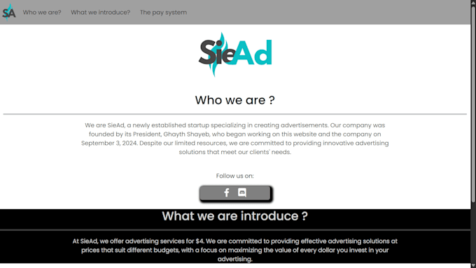 develop a dashboard or clients page