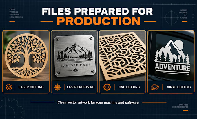 create vector files for laser cutting and engraving