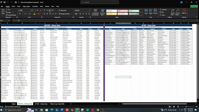 clean and format your excel spreadsheet