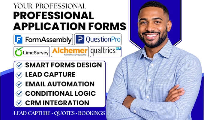 create application forms formassembly qualtrics alchemer questionpro limesurvey
