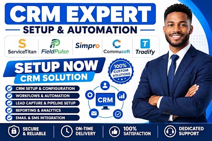 setup servicetitan fieldpulse simpro commusoft tradify CRM workflow automation