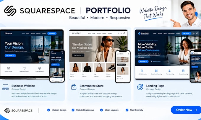 design a professional squarespace website for your business