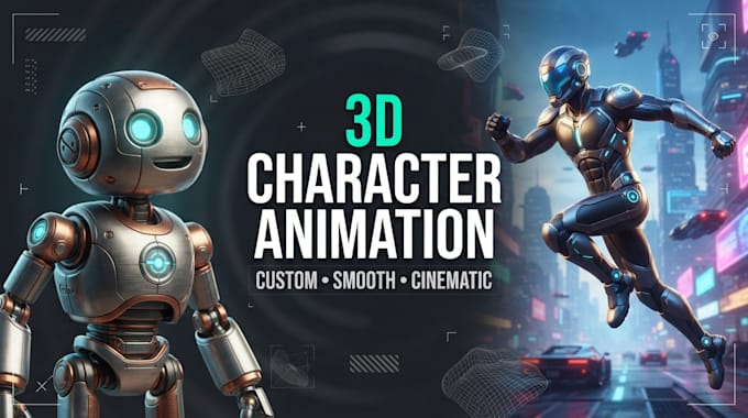 create 3d character animation and 3d animated video