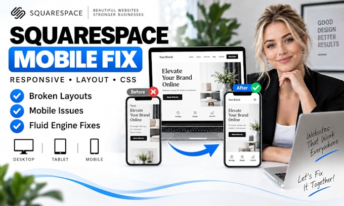 fix squarespace mobile responsiveness and broken squarespace website layouts