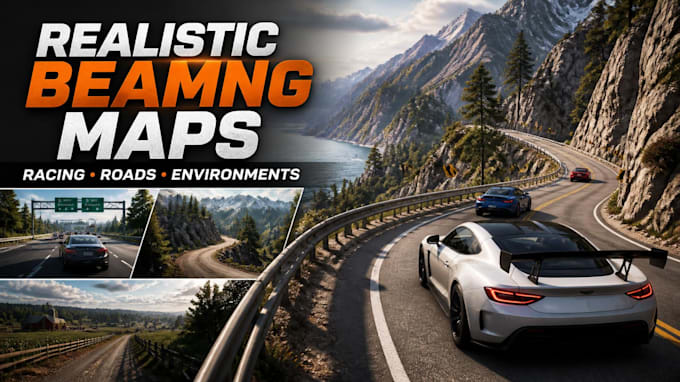 build realistic beamng racing maps and driving environments