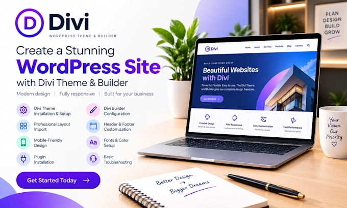 install and set up divi theme on your wordpress website