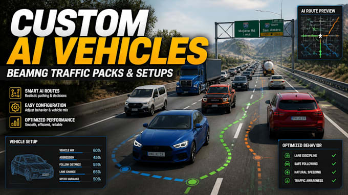 create custom beamng traffic packs and ai vehicle setups