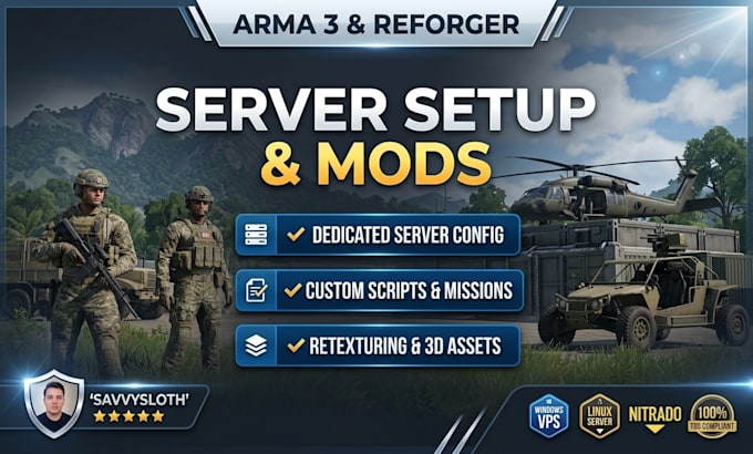 create custom arma 3 and arma reforger mods, 3d assets, and gear, arma 3