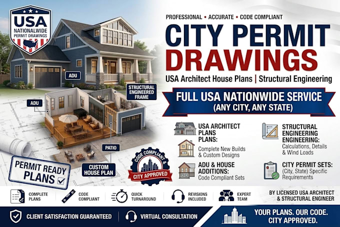 city permit drawings as usa architect house plan blueprints structural engineer