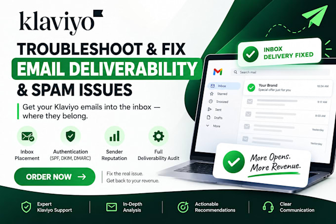 fix klaviyo inbox placement issues
