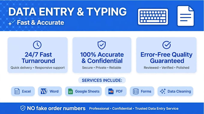 do data entry, pdf to excel, typing, image to word