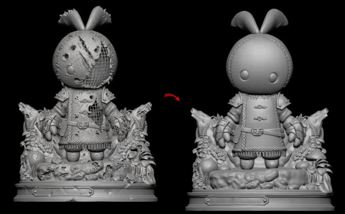 stl file repair mesh repair modification resizing scan cleanup and print ready