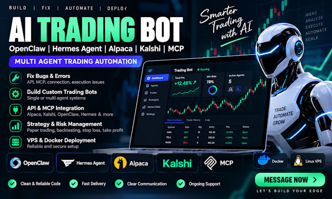fix build multi agent trading bot kashi bot hermes agent openclaw mcp xenbar