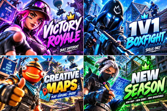create eye catching 3d fortnite thumbnails for twich youtube gaming creators