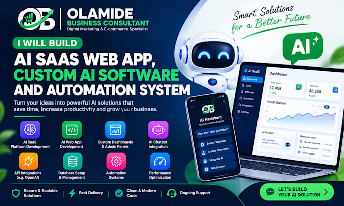 build ai saas web app, custom ai software and automation system