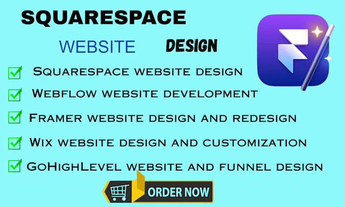 build wix website redesign fix framer squarespace bubble lovable landing page