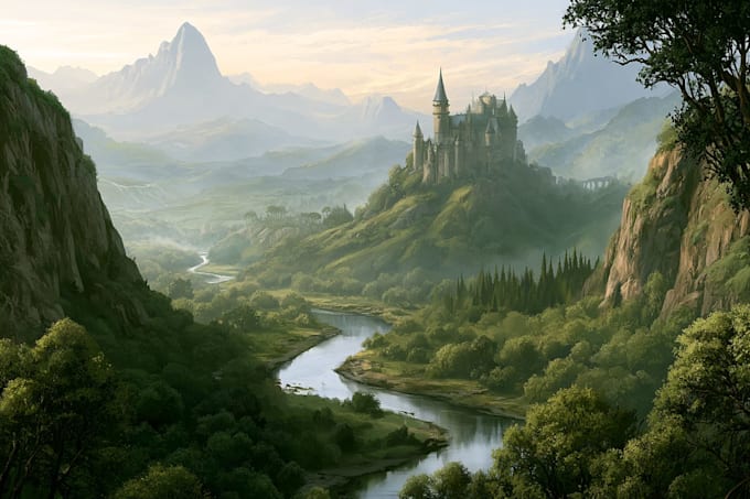 design stunning fantasy landscape