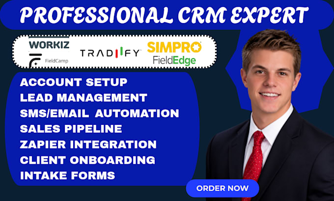 setup hvac fieldedge workiz fieldcamp serviceagent servicebox tradify simpro CRM