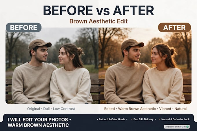 do aesthetic brown tone lightroom photo editing