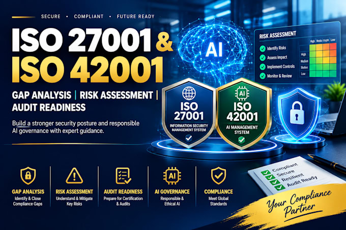do iso 27001, iso 42001 gap analysis, risk assessment and audit readiness