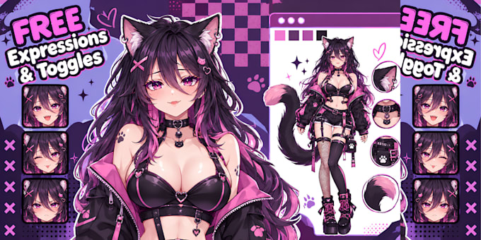 rig live2d vtuber model nsfw vtuber rigging anime vtuber commission for stream