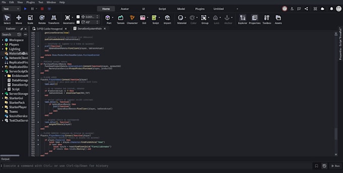 code custom luau scripts, UI systems, or fix bugs for your roblox game