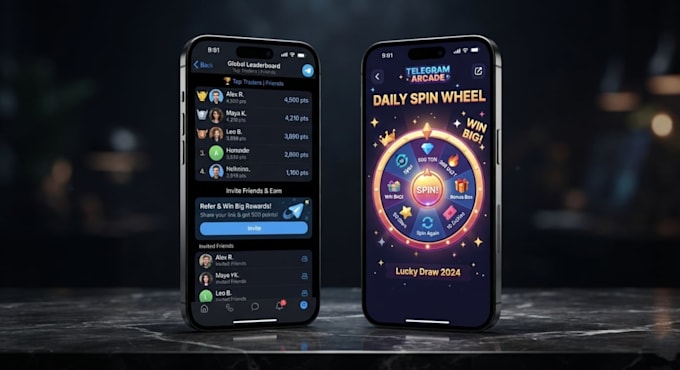 develop interactive 2d HTML5 telegram mini games or tap to earn games