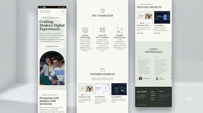 design and develop modern websites