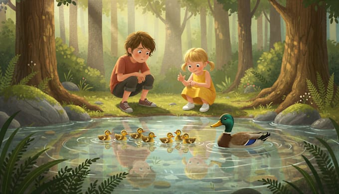 draw a children book illustration