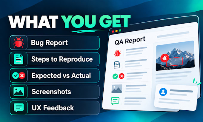 manually test your website and report bugs