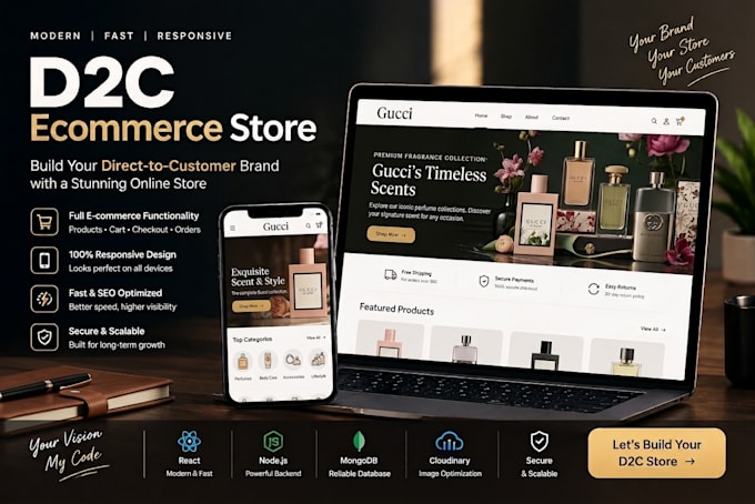 create a d2c ecommerce store