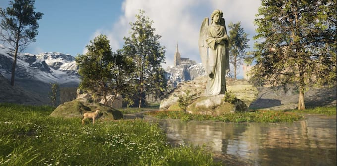create 3d game environment art and unreal engine level design