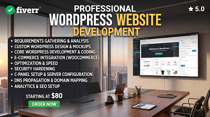 build and deploy a fully functional wordpress website