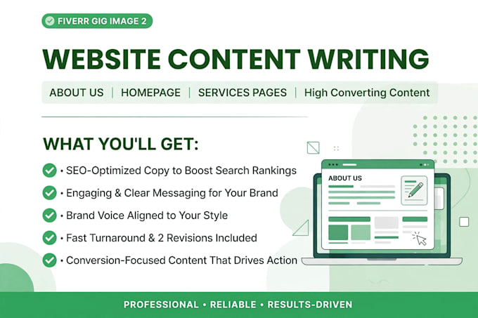 do professional website content writing and about us page