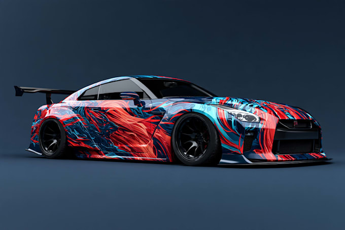 create motorcycle wrap design, car wrap and vehicle  design