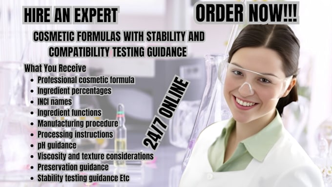 develop cosmetic formulas with stability and compatibility testing guidance