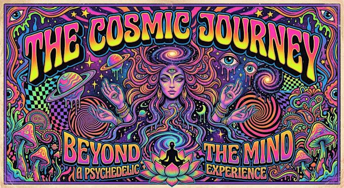 make trippy psychedelic poster designs