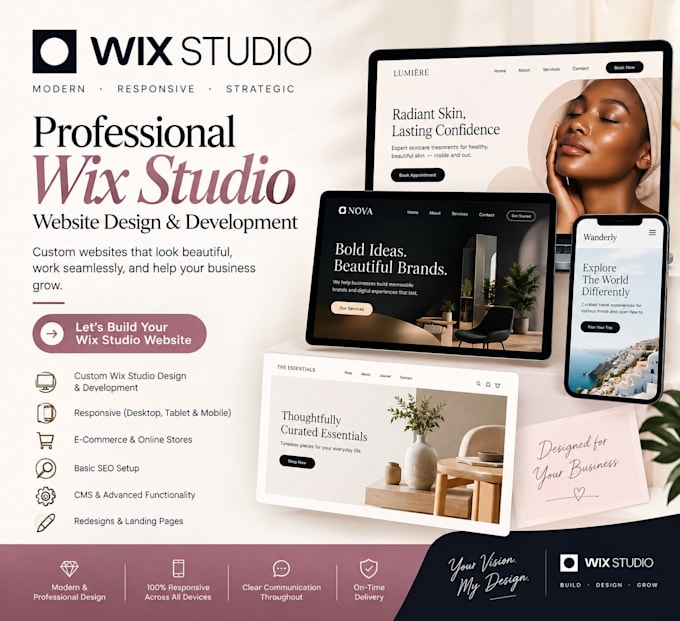 design a professional wix studio website and redesign wix studio website, wix