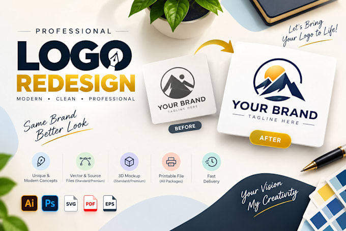 create a modern logo redesign