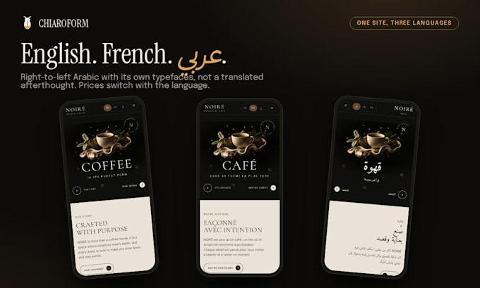design and develop a modern multilingual website for your business