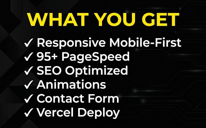build custom nextjs landing page for business website